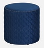 Mushy Velvet Pouffe In Blue Colour