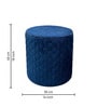 Mushy Velvet Pouffe In Blue Colour