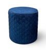 Mushy Velvet Pouffe In Blue Colour