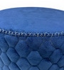 Mushy Velvet Pouffe In Blue Colour