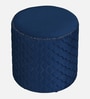 Mushy Velvet Pouffe In Blue Colour
