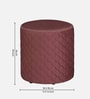 Mushy Velvet Pouffe In Pink Colour