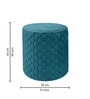 Mushy Velvet Pouffe In Teal Colour