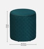 Mushy Velvet Pouffe In Teal Colour