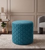 Mushy Velvet Pouffe In Teal Colour