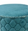 Mushy Velvet Pouffe In Teal Colour