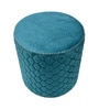 Mushy Velvet Pouffe In Teal Colour