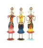 Music Lady Dolls Multicolour Metal (Set of 3) Figurines