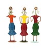Music Lady Dolls Multicolour Metal (Set of 3) Figurines