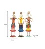 Music Lady Dolls Multicolour Metal (Set of 3) Figurines
