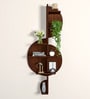 Music Note Backlit Designer Wooden Wall Shelf