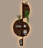 Music Note Backlit Designer Wooden Wall Shelf