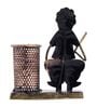 Musical Man Green & Orange Metal Pen Stand