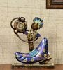 Blue Iron Musician Figurine