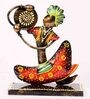 Orange Iron Musician Figurine