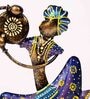 Blue Iron Musician Figurine