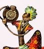 Orange Iron Musician Figurine