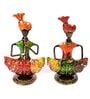 Multicolour Musician Iron Figurine Set of 2