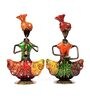Multicolour Musician Iron Figurine Set of 2