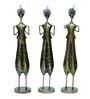 Iron Multicolor Lady Figurine Set of 3