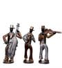 Iron Copper Finish Musician Figurine Set of 3