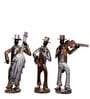 Iron Copper Finish Musician Figurine Set of 3