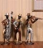Iron Copper Finish Musician Figurine Set of 3