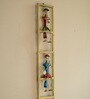 Multicolor Metal Handpainted Musician Dolls Vertical Wall Hanging