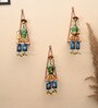 Multicolor Metal Handpainted Musician Dolls Wall Hanging