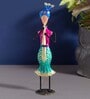 Wrought Iron Folk Musician Multicolour Figurine