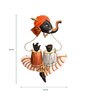 Wrought Iron Lord Ganesha Wall Art In Orange