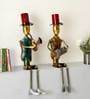 Iron Multicolor Musician Figurine Set of 2