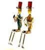 Iron Multicolor Musician Figurine Set of 2