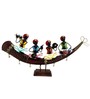 Musician Sitting On Trumpet Multicolour Metal Figurine