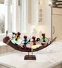 Musician Sitting On Trumpet Multicolour Metal Figurine