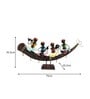 Musician Sitting On Trumpet Multicolour Metal Figurine