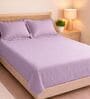 Lilac Muslin 4 Layer Bedsheet Set With 1 Bedsheet & 4 Pillow Covers