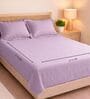 Lilac Muslin 4 Layer Bedsheet Set With 1 Bedsheet & 4 Pillow Covers