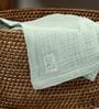 Aqua Green Muslin 4 Layer Hand Towel Set Of 2