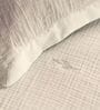 White Muslin 4 Layer Single Duvet With Tulip Embroidery