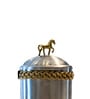 Mustang Cylindrical 200ml Silver Stainless Steel  Storage Jar & Container