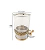 Mustang 250ml Gold & Brass Glass Coffee Mug