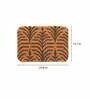 Mustard Floral Polyester 24x16 Inches AntiSkid Bath Mat