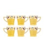 Mustard Bloom Tea Cup Set of 6(160 ML Each) Microwave Safe Coffee Cup.
