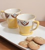Mustard Bloom Tea Cup Set of 6(160 ML Each) Microwave Safe Coffee Cup.