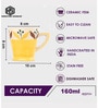 Mustard Bloom Tea Cup Set of 6(160 ML Each) Microwave Safe Coffee Cup.