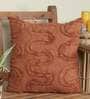 Mustard Woven Cotton 16 x 16 Inches Cushion Cover