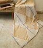 Mustard Cotton Geometric 67X48 Inches Throw