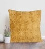 Mustard Traditional Ethnic Cotton 16 x 16 Inches Cushion Cover