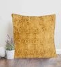 Mustard Traditional Cotton 20 x 20 Inches Cushion Cover